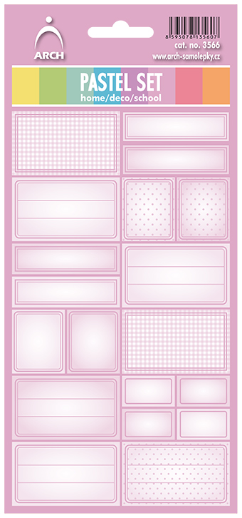 DEKORAČNÍ etikety - Pastel set - fialkové
