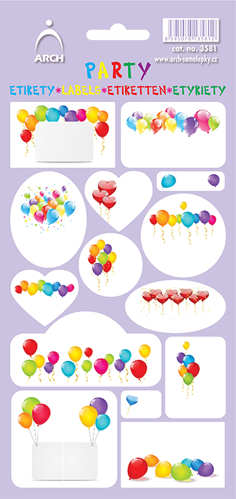 ETIKETY PARTY - fialkové