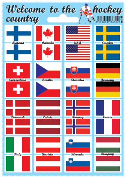 Samolepky vlajky Welcome to the hockey country
