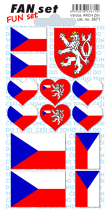 Samolepky FAN set - ČR