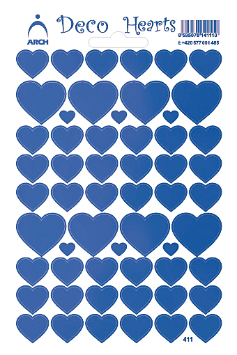 Srdíčka modrá - Deco Hearts