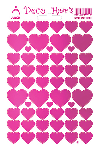 Srdíčka růžová - Deco Hearts