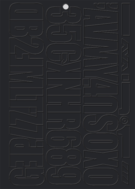 Nástěnková písmena a číslice - černé - 4 sady