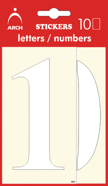 MAXI Čísla bílá 0-9, výška 100 mm