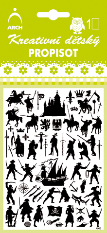 Kreativní dětský propisot rytíři a piráti