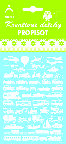 Kreativní dětský propisot dopravní prostředky - bílý