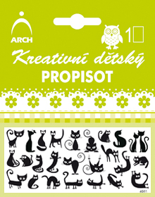 Kreativní dětský propisot kočky - černé