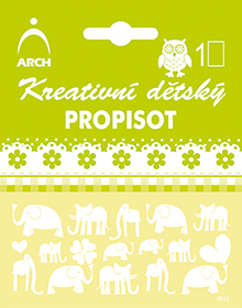 Kreativní dětský propisot sloni - bílí