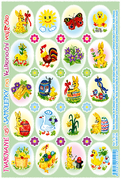 Prolisované samolepky - zajíček