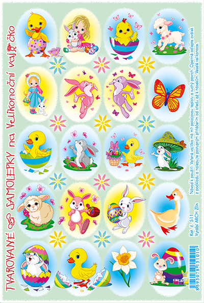 Rovné samolepky - kačenka