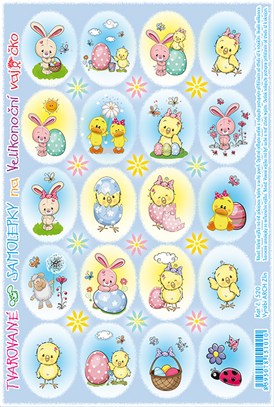 Rovné samolepky - králíček