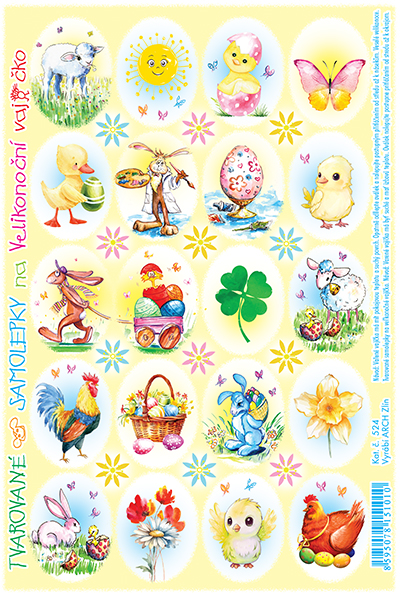 Rovné samolepky - ovečka