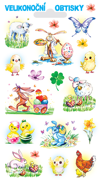 Obtisky s glitry - ovečka (19 obr.)