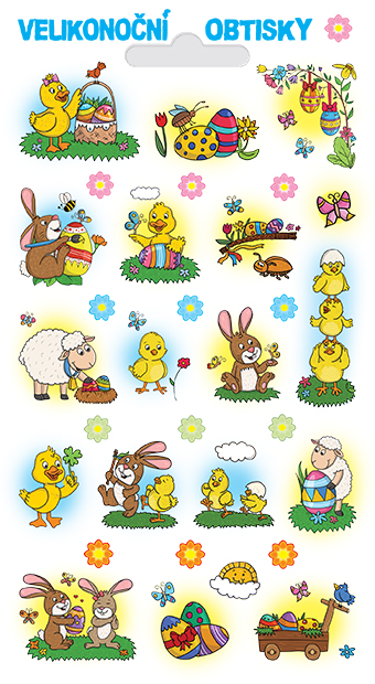 Obtisky - kačenka s košíkem (31 obr.)