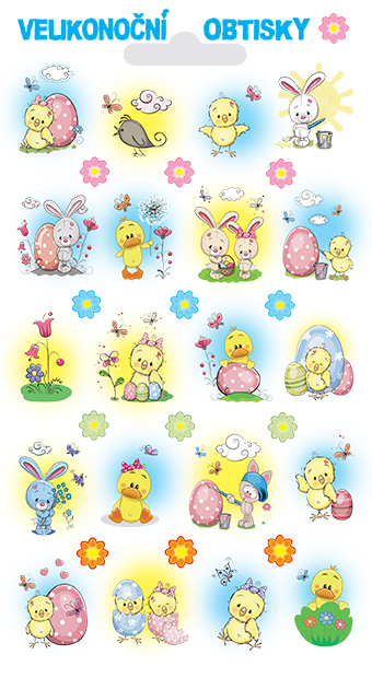 Obtisky s glitry - vajíčko (32 obrázků)