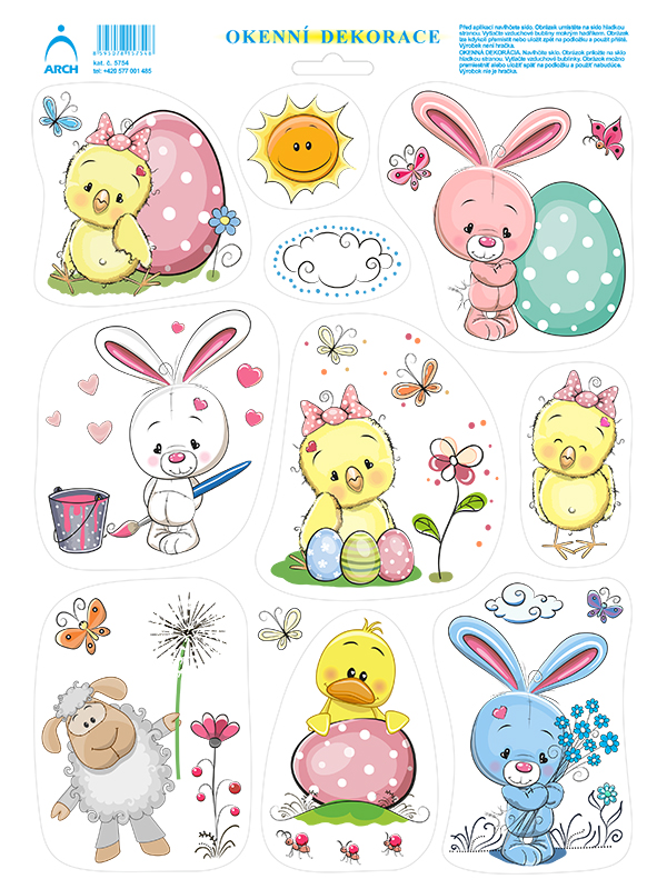 Dělené postavičky - kuřátko s velkou kraslicí