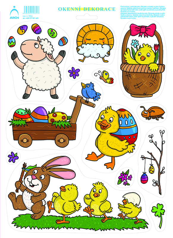 Dělené postavičky - radostný beránek