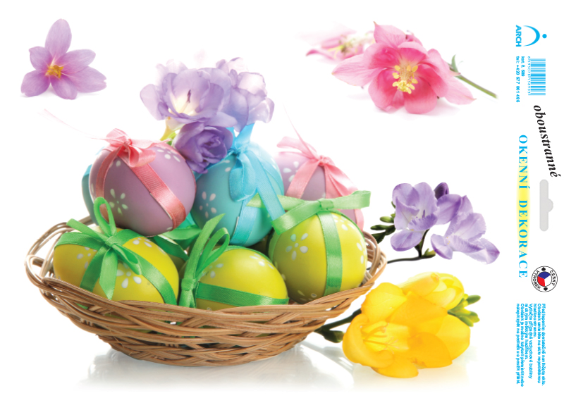 Košík s kraslicemi