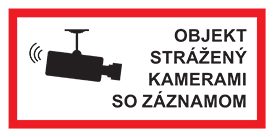 Objekt strážený kamerami so záznamom
