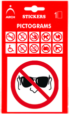 Zákaz vstupu s černými brýlemi