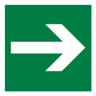 Únikový východ - šipka rovná - plastová cedulka
