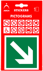 Únikový východ - šipka šikmá