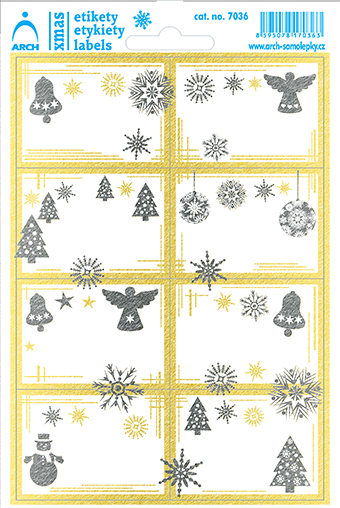 Zlaté linky a stříbrné vánoční obrázky