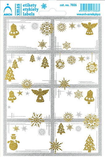 Stříbrné linky a zlaté vánoční obrázky