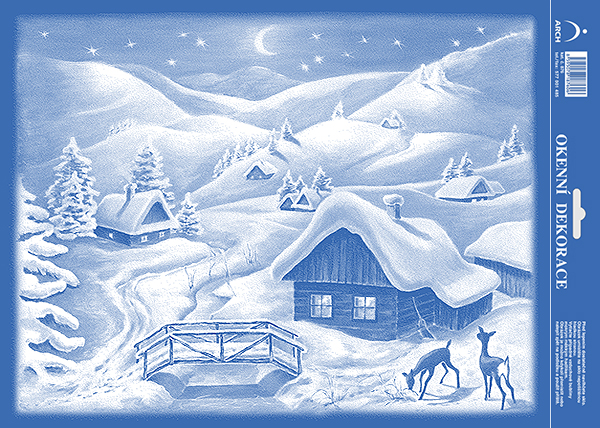 Velká zimní krajina s lávkou