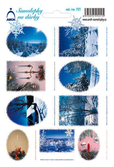 Zimní krajinky s vánočním zátiším I.