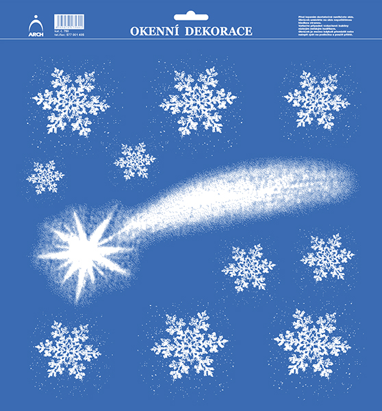 Betlémská hvězda s vločkami