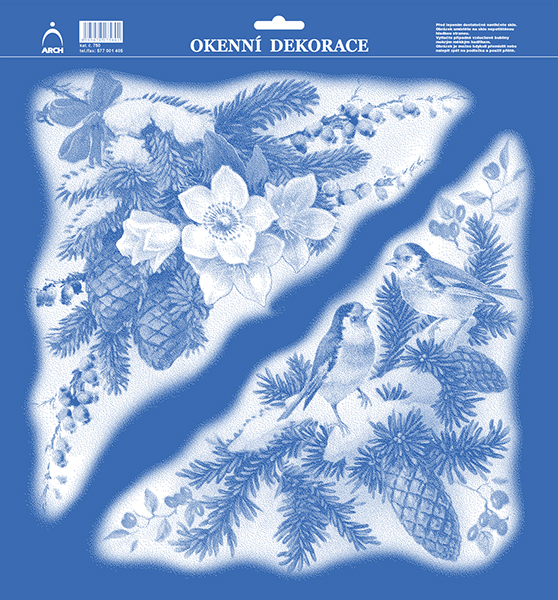 Rohové ornamenty květy a ptáčci - levé