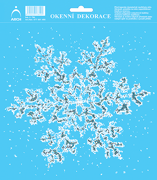 Vločka 3 - se stříbrnými glitry