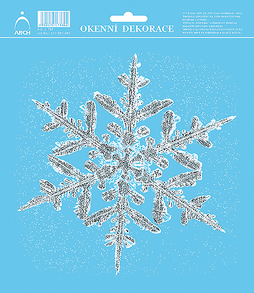 Vločka 1 - se stříbrnými glitry