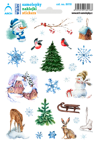 Zimní samolepky - sněhulajda