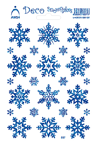 Modré velké dekorační vločky