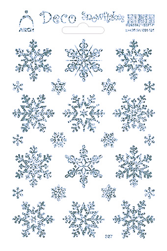 Stříbrné velké dekorační vločky