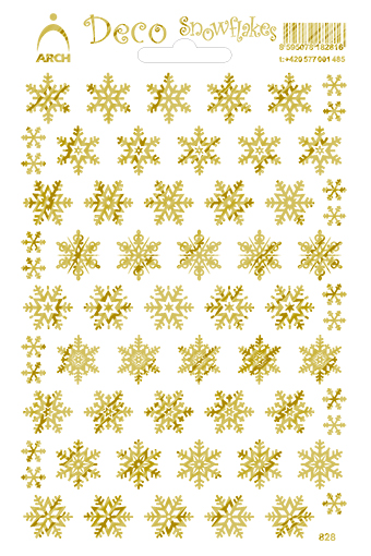 Zlaté hladké dekorační vločky