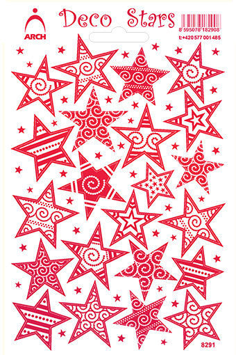 Červené dekorační hvězdy