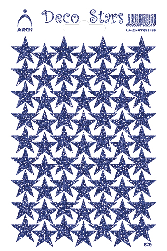 Modré dekorační hvězdičky