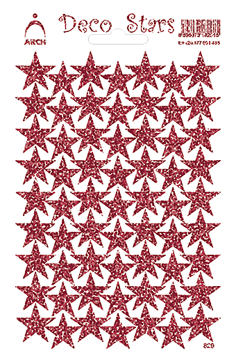 Červené dekorační hvězdičky