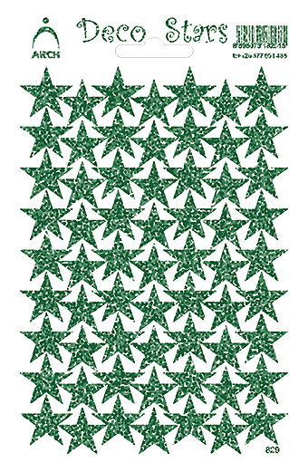 Zelené dekorační hvězdičky