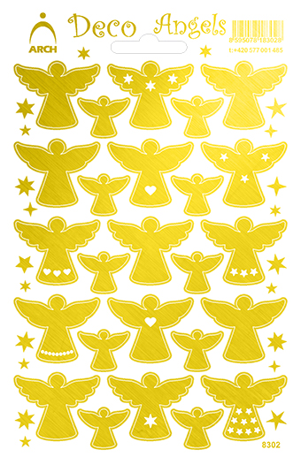 Zlatí hladcí dekorační andílci