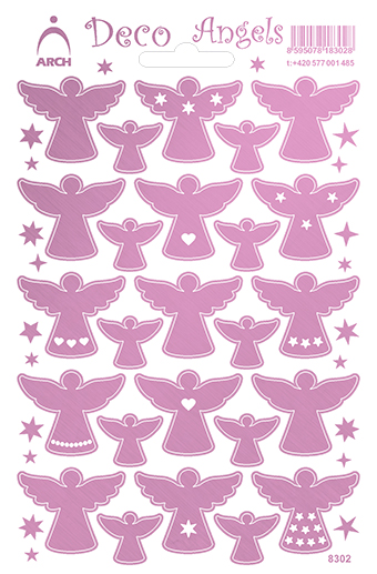 Růžoví hladcí dekorační andílci