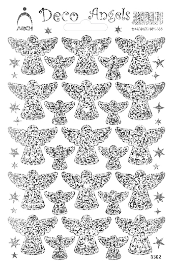 Stříbrní dekorační andílci