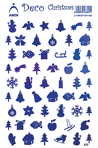 Modré dekorační vánoční obrázky