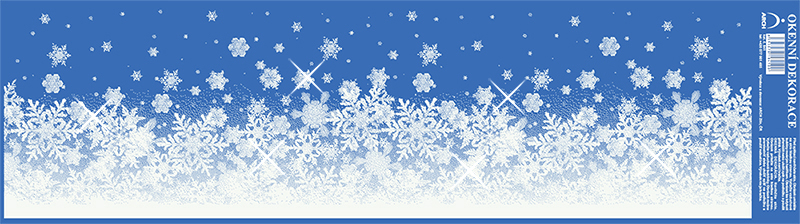 Námraza - vločky se stříbrnými glitry