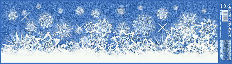 Námraza - hvězdičky se stříbrnými glitry