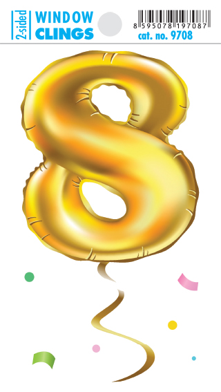 Adhezní nálepky - balónek osmička