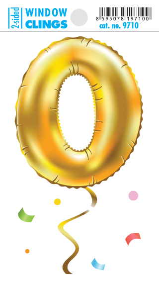 Adhezní nálepky - balónek nula